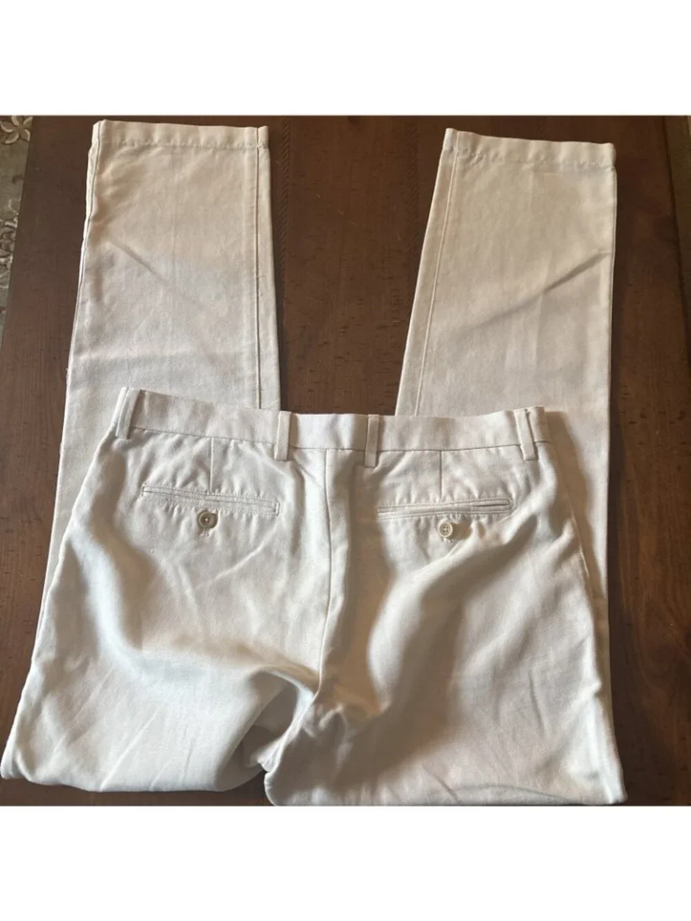 Banana Republic Kent field Pant Beige Linen Size 34 X 32